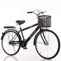 남성 클래식 출퇴근 자전거 감성 옛날자전거 커플 숙녀용 클레식 도시형 가성비 경량 미니벨로, 20, 단속, 실심태 블랙+선물세트+뒷방석