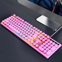인체공학 접이식 블루투스 게이밍 게임 기계 키보드 USB 유선 104 키 RGB 백라이트 블랙 레드 블루 컴퓨터, 한개옵션2, 03 분홍색, 한개옵션1