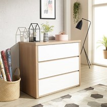 F4220 3단 하이그로시 서랍장 870 1color, 내추럴하이그로시