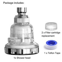 필터샤워기헤드 나노 버블 여행용 수압상승 절수 샤워기 zloog 경수용 연수기 샤워 헤드 필터 3 모드 고압 상단 분무기 불화염소 여과 샤워 헤드, 1세트, [02] Set 1