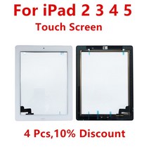 아이패드액정수리 액정교체 태블릿 IPad 2 3 4 5 터치 스크린 디지타이저 센서 유리 패널 교체 없음 홈 버튼 iPad 화면, for iPad 2 white 2