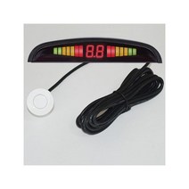 Parktronic LED 주차 감지기 키트 역광 디스플레이 스위치 백업 레이더 모니터 시스템 4 개의 센서, WHITE_CHINA