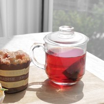 뚜껑있는 투명 유리 티잔 허브티 잔 홍찻잔 커피 티머그 글라스 손잡이 물컵 사무실 찾잔 아이스 라떼 아메리카노 부부 찻잔 모던 심플 물잔 홈카페 카페 개인 컵