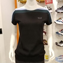 루이까스텔 22년 SS신상 봄여름 여성 솔리드 민자 반폴라 반팔 니트 티셔츠