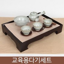 귀얄청 3인 12P 교육용 다기세트 유아용세트 전통찻잔 다도세트 피팟 티포트 차주전자 차포트 다관 숙우 차시 차탁 다포 찻상 선물 다기 다도, 본상품선택