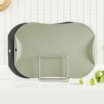 도블레 칼집이 나지 않는 항균 살균 도마(대) 3종 세트 ( 도마(대) 2 + 스테인리스 스탠드 ), 카키, 버건디