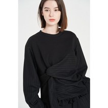 [DOHO] 텍스쳐 블록 트위스트 블라우스 (DWYBL630)