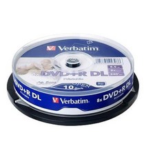[cd-r700mb벌크100장] 버바팀 Verbatim CD-R / DVD-R / RW / DL / 700MB 4.7GB 8.5GB 25GB 50GB 블루레이, DVD+DL 8.5GB 프린터블 10p CAKE 8X