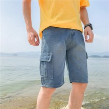 가바바 남성 청반바지 바다와 어울리는 색감의 데님반바지 G35088