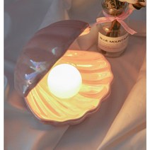 LED 진주조개 무드등 수면등 수유등 인테리어 조명 감성소품 여아방꾸미기, 핑크펄