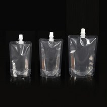 주스팩 음료팩 투명 캡파우치 스파우트 음료 액상주스, 4파우치음료팩-250ml