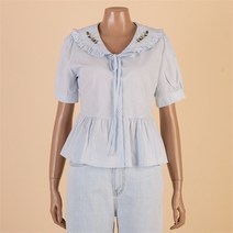 트렌드컬렉션 트랜드컬렉션 NC08 프릴카라자수블라우스 TRBL22843 (8703089)