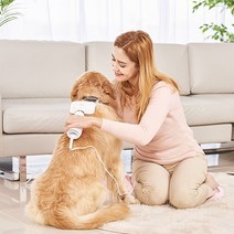 아베크 펫 에어 브러쉬 강아지 고양이 애견 미용 드라이기, 모던 화이트