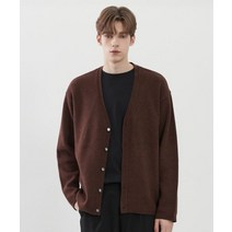 티엔지티 TNGT 브라운 세미오버핏 캐시미어 블랜드 미니멀 가디건 TNSW2F102W2 TNSW2F102W2 313121