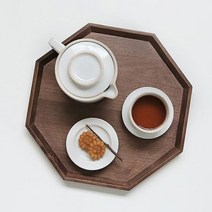 호두나무 월넛 팔각 우드트레이 2size