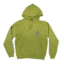 Volcom 볼컴 남성 풀오버 후드 스웨트셔츠 포켓 로고 긴팔 그린 스몰 후드티 426399