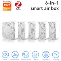 미세먼지측정기 공기질측정기 초미세먼지측정기 tuya zigbee wifi smart air quality monitor co2 sensor 온도 습도 측정기 voc pm2.5, 1-5개