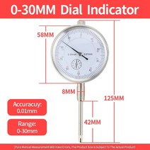 GPS 측량기 다이얼 표시기 마이크로 미터 시간 유형 표시기 정밀 비교기 측정 시계, 30mm 다이얼 인디케이터