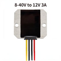 부스트 DC 컨버터 전압 안정기 레귤레이터 자동 벅 스텝 다운 전원 모듈 8-40V 12V 24V 36V ~ 13.8V 30A-1A, 8-40V to 12V 3A