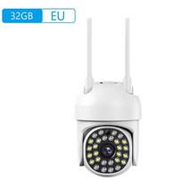 CCTV 방범 보안 감시 IP 카메라 현관 문 스마트폰 가정용 매장 무선 초소형 펫 씨씨티비 2.4g wifi 28 led 양방향 오디오 cctv 적외선 야간 실내 실외, EU 플러그 32g, 미국 플러그