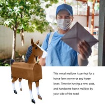 대형우체통 건의함 편지함 우편함 주택 우체통 집앞 벽걸이 스탠드 편지 대용량 홈 장식 선물 재사용 가능한 철 예술 외부 정원 농장 포스트 마운트 쉬운 설치 방수 동물 모양, 없음