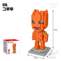 미니히어로 나노블록 모음 마블 어벤져스 원피스 포켓몹 아이언맨 스파이더맨 피카츄 뮤, 8. 그루투
