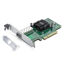 10Gtek 10Gb PCI-E NIC 네트워크 카드 단일 SFP 포트 인텔 82599EN 컨트롤러 포함 PCI 익스프레스 이더넷 LAN 어댑터 지원 윈도우 서버리눅스VM웨어, X520-10G-1S(1xSFP+)