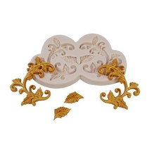 등나무 잔디 무스 실리콘 몰드 퐁당 케이크 테두리 몰드 초콜릿 장식 도구 주방 베이킹 액세서리, Shallow gray