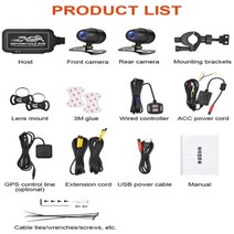 오토바이 헬멧블랙박스 액션캠 최신 와이파이 대시 캠 풀 전면 후면보기 방수 카메라 로거 레코더 박스 바이크 블랙박스 앞뒤, 아무도+SE3-WITH GPS