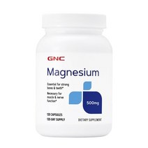 GNC 마그네슘 500mg 글루텐 프리 무설탕 캡슐, 120개입 × 2개