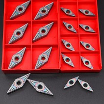 다색 카바이드 인서트 VCMT110304 VCMT160404 VNMG160404 VNMG160408 내부 선반 공구 CNC, [06] VBMT160408, [02] 20PCS