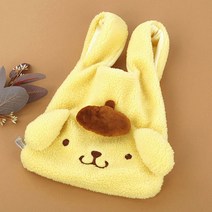 산리오 캐릭터즈 귀여운 입체 뽀글이 토트백 봉제 가방