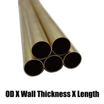 황동 튜브 파이프 0.8mm 1.5mm 2mm 3mm 4mm 6mm 7mm 9mm 10mm, 01 0.8x0.2x300mm 1pc