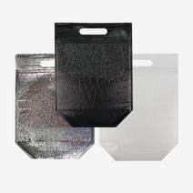 지퍼스탠드 보냉팩 (50매) 은박 블랙 화이트 보온냉 발포지 테이크아웃 도시락 포장봉투, 은박_34호 34x36+6cm, 1묶음(50매)