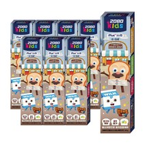 2080 키즈 3스텝 브레드이발소 치약, 80g, 8개