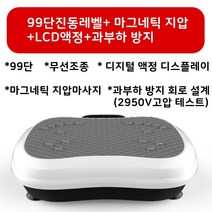 음파진동기 운동기구덜덜이효과 파워플레이트운동 중력가속운동기구 쉐이크보드 음파운동기 운동기구덜덜이 덜덜이 덜덜이효과 진동운동기효과, 99단+지압+LCD+무선+터보모터(흰색)