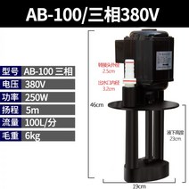 가정용 소형 가압펌프 아파트 지동 인버터 온수순환펌프 CNC 공작 기계 오일 펌프 그라인더 와이어 커팅 사이클 전기 펌프 냉각수 펌프 단상 220vAB/DB 삼상 380v, AB-100/250W 삼상 380V