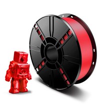 PLA 3D 프린터 필라멘트 1.75mm 1KG (2.2파운드)/스풀 3D 프린팅 소모품 치수 허용 오차: ±0.02mm 대부분의 3D 프린터와 호환 (레드), Red