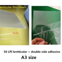 3D 사진 제작 렌티큘러 필름용 50 LPI 75LPI 100L, A3 50LPI adhesive