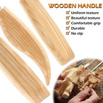 우드카빙키트 6PCS Wood Whittling Kit Stainless Steel Tools Set For Beginner Carving Adults And Kids, 한개옵션0