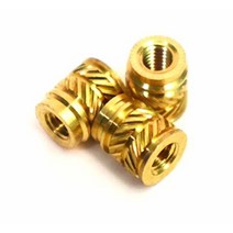 JJ Products Inc M3 황동 인서트 50개 5.5mm OD 6.4mm 길이 암컷 스레드 프레스 피팅 또는 히트싱크 사출 몰딩 타입 50개 676617