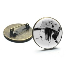 머플러 스카프 옷핀 뱃찌 혼주 브로치 broach 나나 애니메이션 핀 배지 액세서리 의류 배낭 장식 카보 숑 유리 금속 패션 여성 남성 쥬얼리 선물
