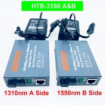 1 쌍 HTB-3100 광섬유 미디어 변환기 광섬유 트랜시버 단일 광섬유 변환기 25km SC 10100M 단일 모드 단일 광섬유, One Color_One Size, One Color_One Size