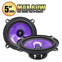명품스피커 바닥 우퍼 스피커 통 액티브 카 오디오 튜닝 2pcs 80w 5 인치 전체 범위 주파수 자동차 무거운 중저음 초박형 수정 비파괴 설치