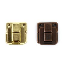 [AHJ_2820195] (색상선택 : 브론즈) 앞장식 사각 22x24 색상선택 가구장식 잠금(2529) 보강철물 원터치빠찌링 가구캐치 원터치경첩 가구부속연결경첩, 브론즈