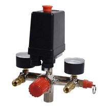 공기 압축기 압력 제어 스위치 밸브 게이지 블 Presión 디스플레이 90-120 PSI, 02 Type B