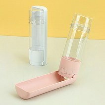 레토 [레토] 2in1 휴대용 원터치 접이식 강아지 물통 물병, 강아지 물통 LDB-F01 핑크