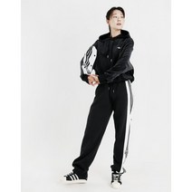 아디다스오리지널스 [여성]벨벳 아디브레이크 후디/블랙 IC8140 아디다스오리지널 여자 벨루어 크롭 후드티 스냅 단추 옆트임 긴팔티셔츠