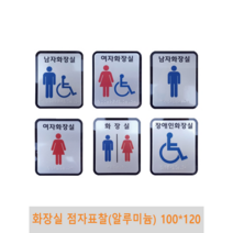 화장실 점자표찰(알미늄)100x120, 여자장애인화장실