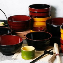 칠기 멜라민 일식 면기 라면 우동 국수 모밀 소바 라면기 우동기 돈부리 덮밥 그릇, 선택40-파접시 찬기 소
